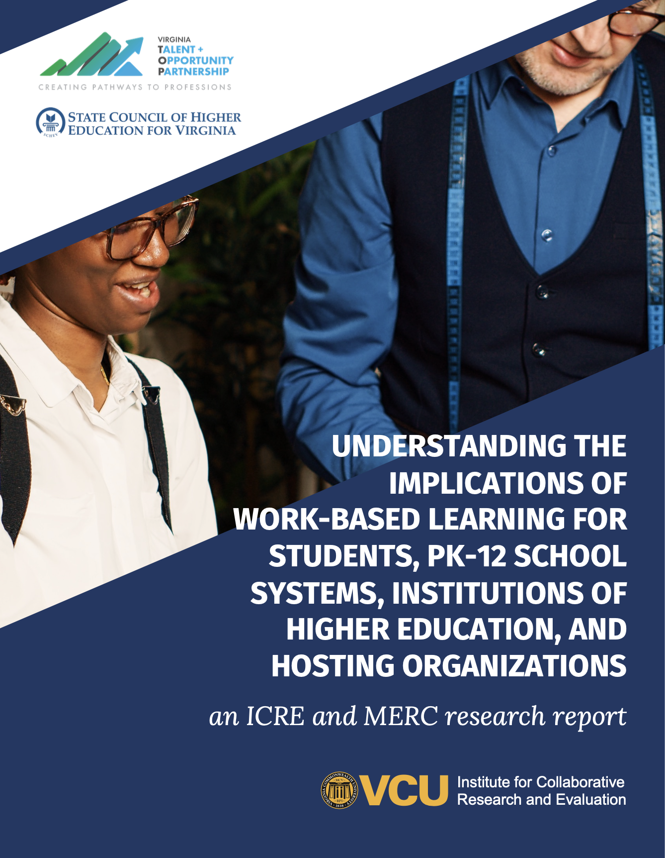 A cover of a research report focused on work-based learning